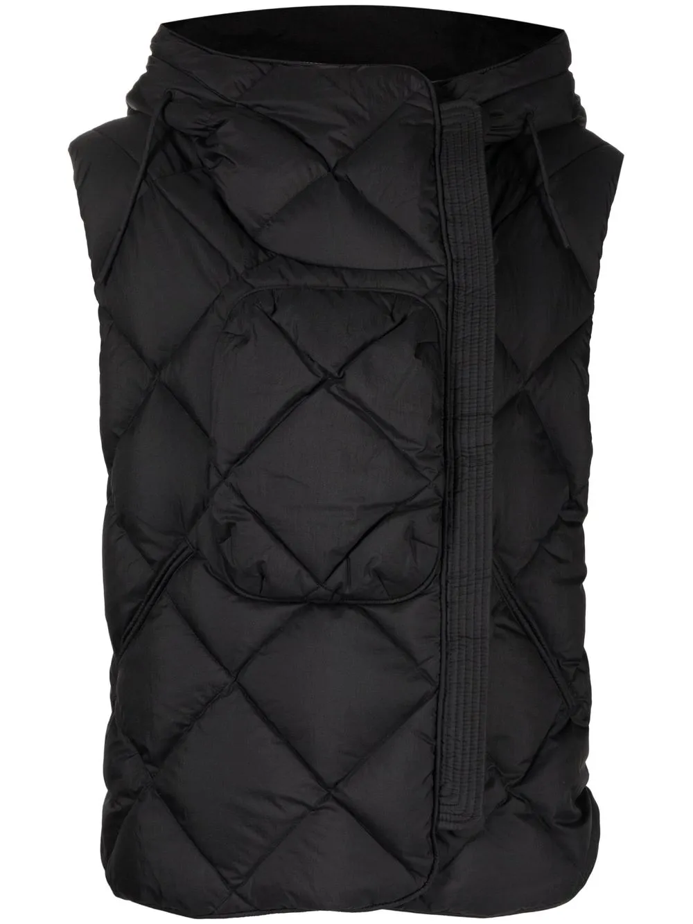 Ienki Ienki Diamond-quilted Gilet In Black