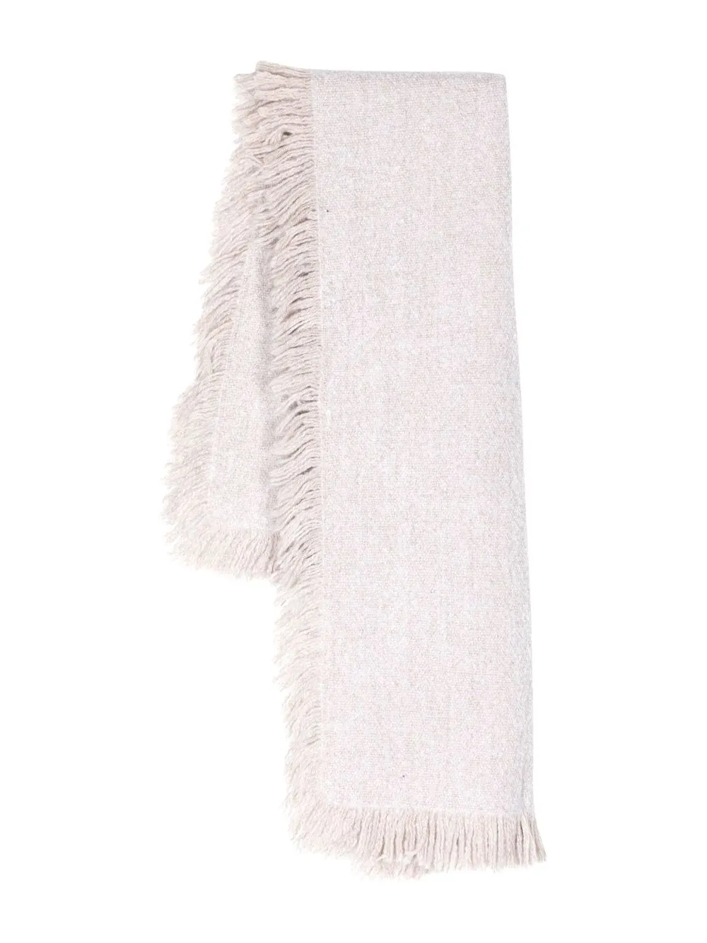 

Lauren Manoogian fringe-edge merino wool scarf - Neutrals