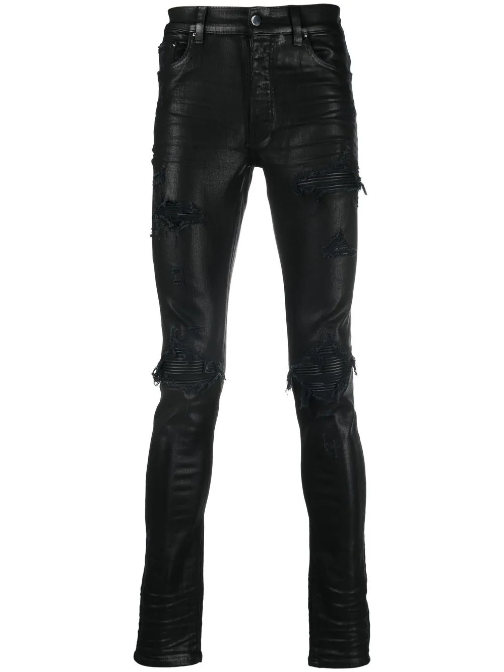 

AMIRI distress-detail slim-fit trousers - Black
