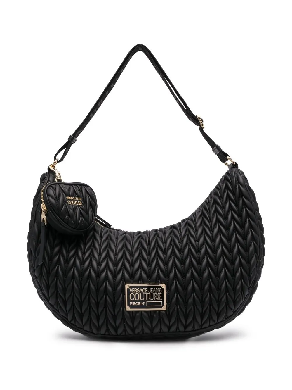 

Versace Jeans Couture bolsa de hombro con placa del logo - Negro