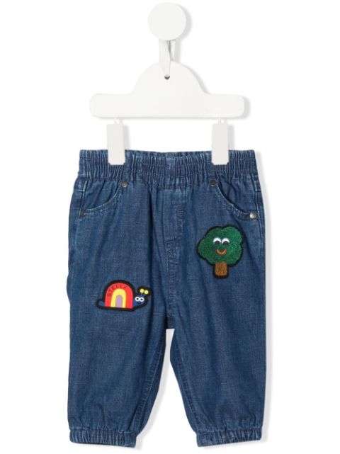 Stella McCartney Kids patch-detail pull-on jeans