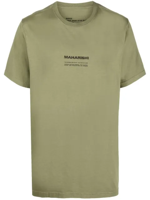 Maharishi logo-embroidered organic cotton T-shirt