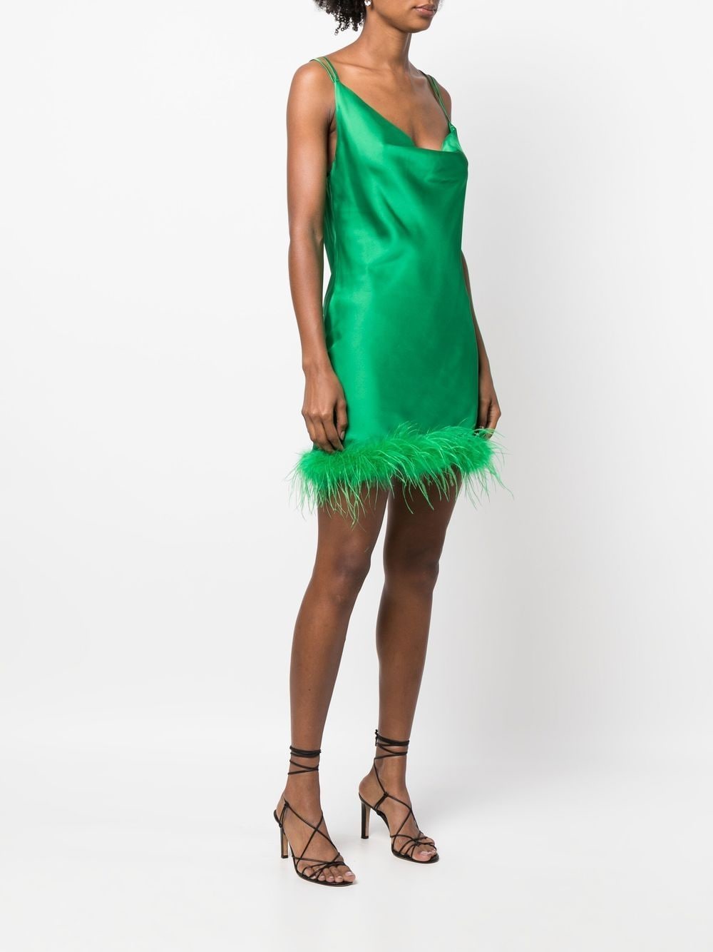 Loulou X Rue Ra Feather Trimmed Minidress Farfetch