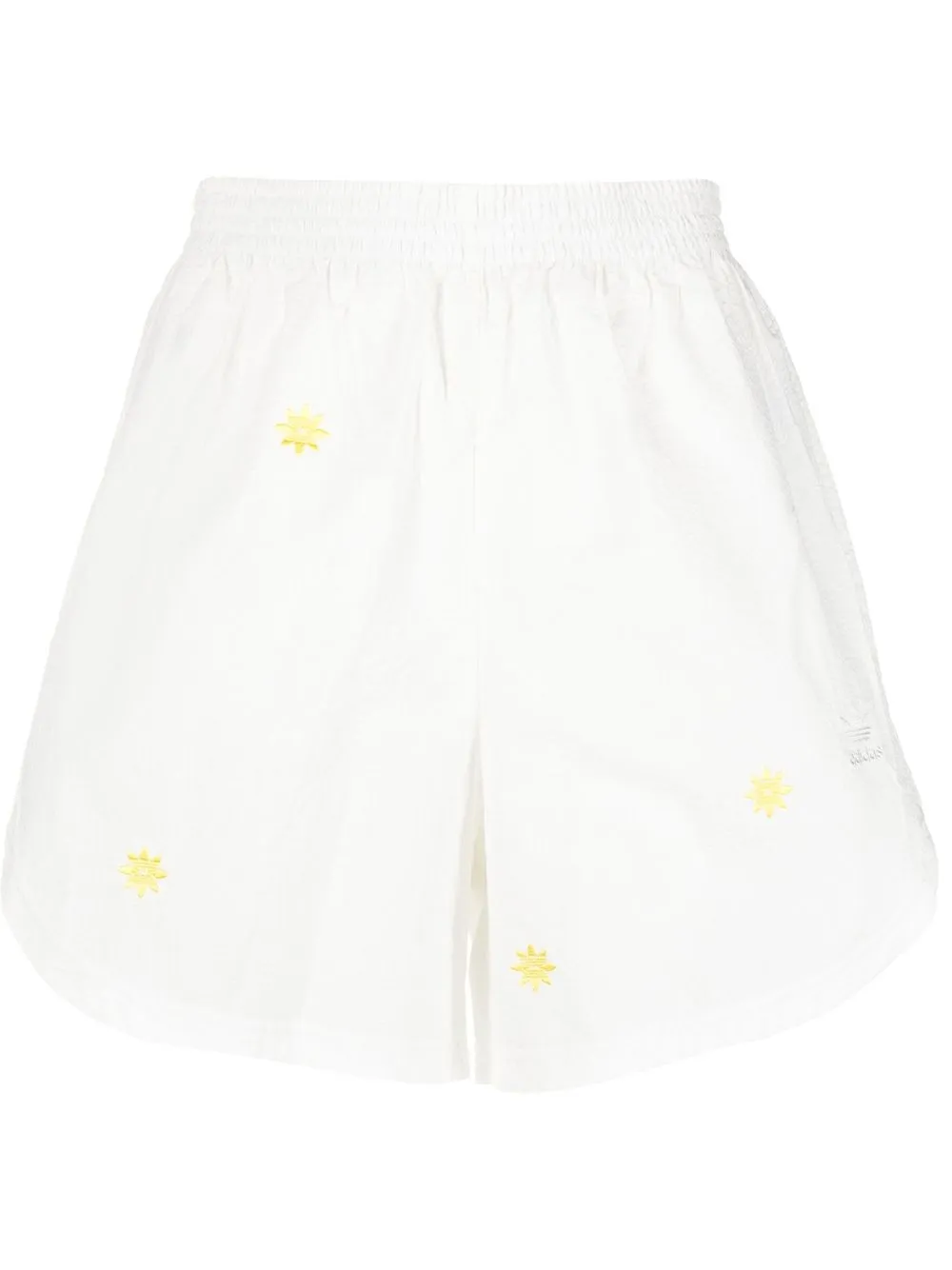 

adidas floral-embroidered cotton shorts - White
