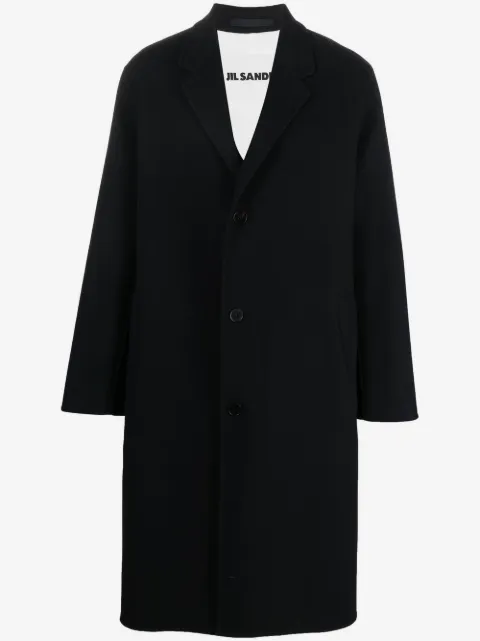 Jil Sander معطف بأزرار وياقة V