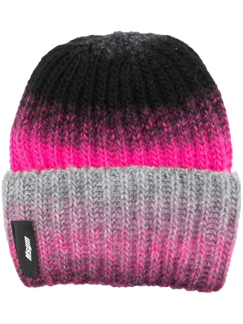 

MSGM gorro tejido de canalé - Negro