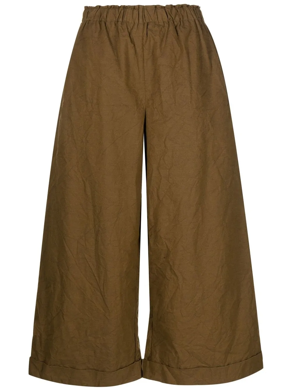 

Daniela Gregis wide-leg cropped trousers - Green