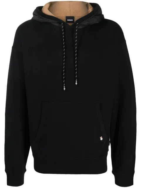 BOSS Agasalho de tricô com mangas longas e capuz