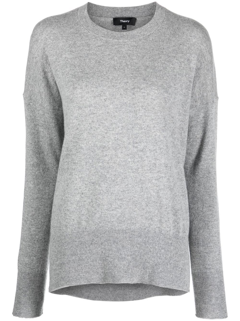 melange-effect cashmere sweater
