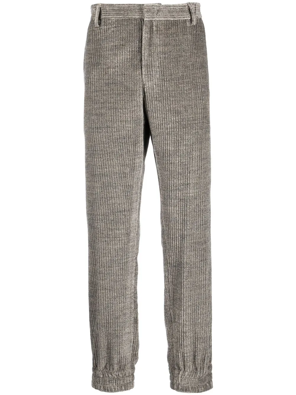 

Emporio Armani textured straight-leg trousers - Grey