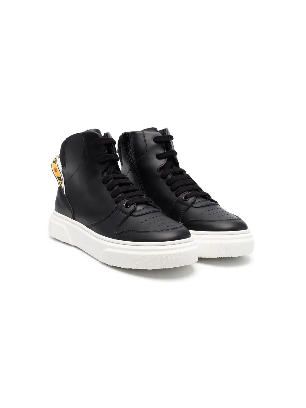 

Dsquared2 Kids logo-strap high-top sneakers - Black