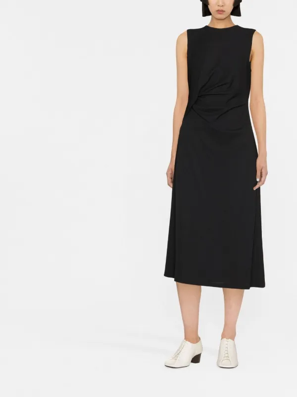 theory black midi dress