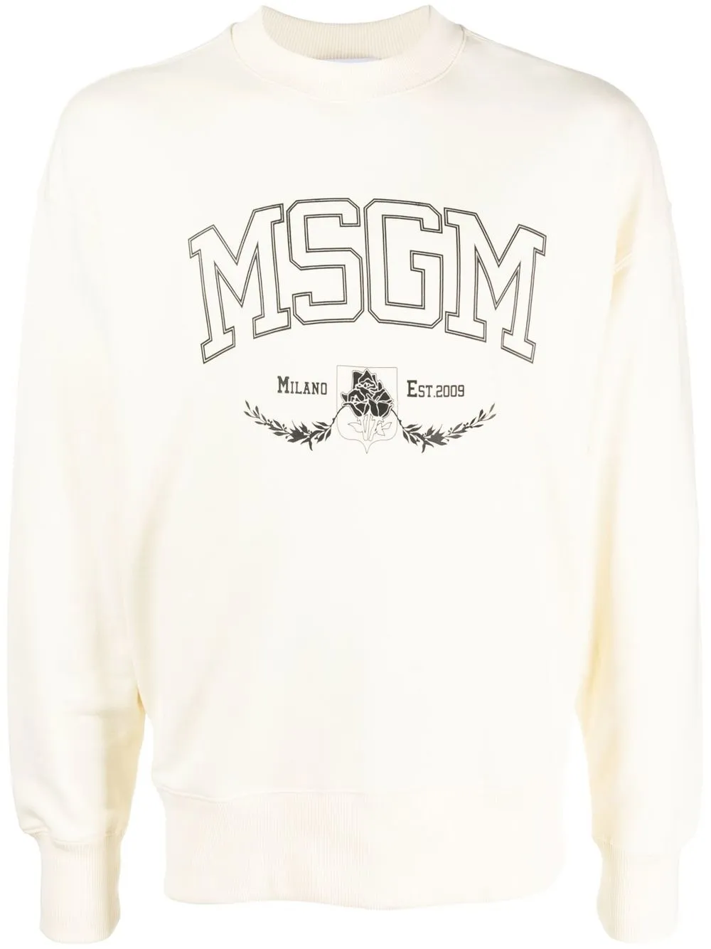 

MSGM sudadera con logo estampado - Neutro