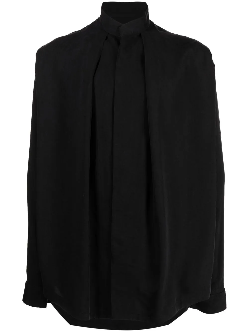 

Julius camisa fruncida con cuello redondo - Negro