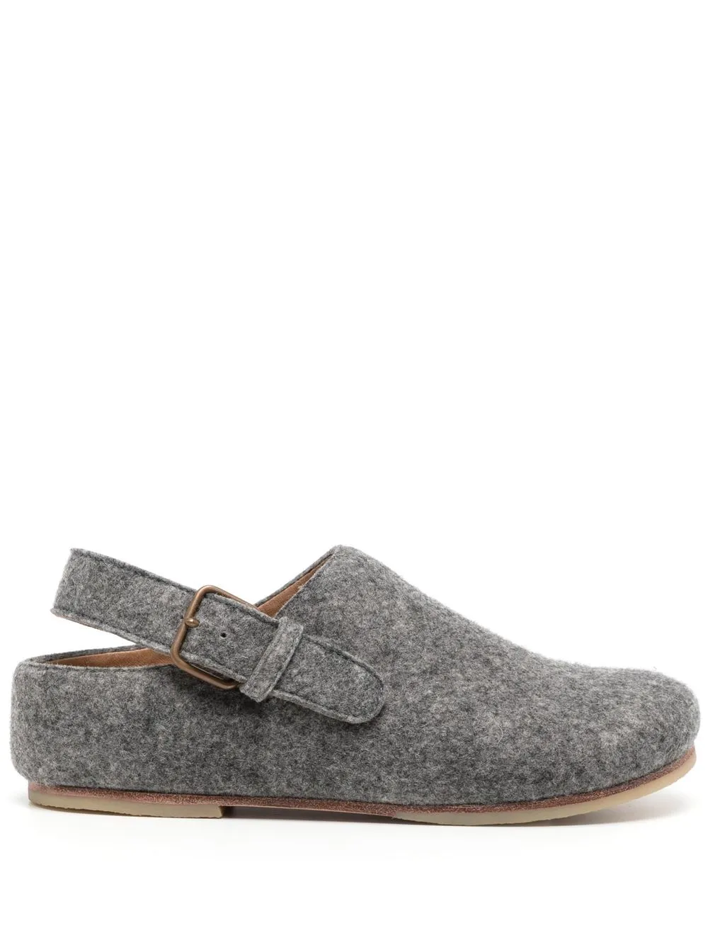 

Lauren Manoogian felted-finish mule slippers - Grey