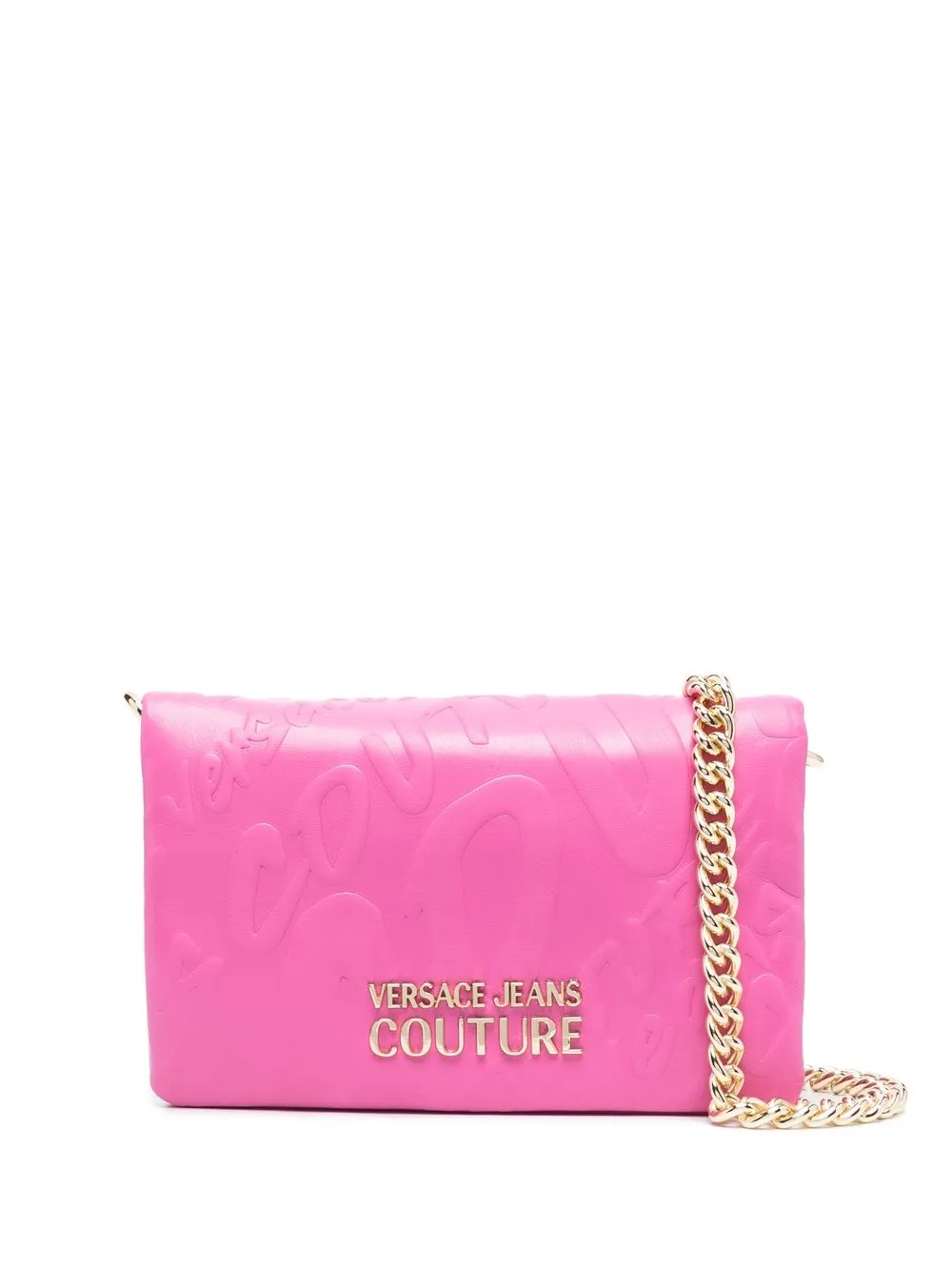 

Versace Jeans Couture bolsa de hombro con placa del logo - Rosado