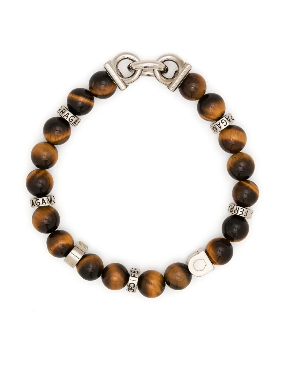 

Ferragamo tiger eye-embellished bracelet - Brown