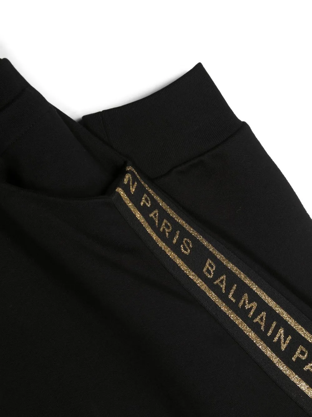  Balmain Kids Teen Jogginghose Mit Logo Stickerei   Schwarz 