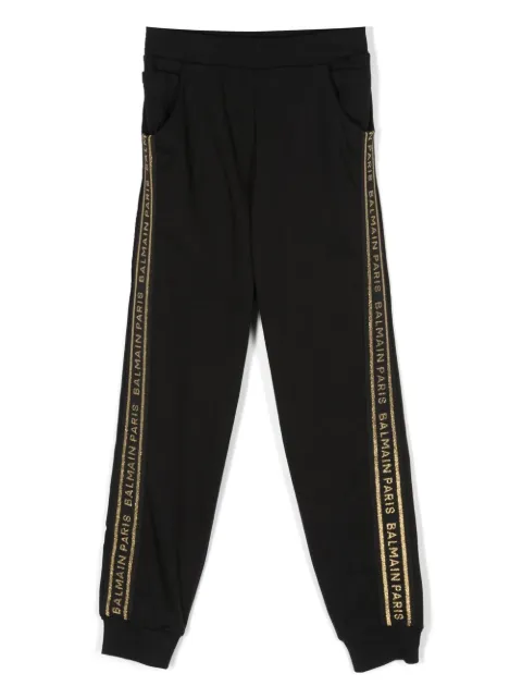 Balmain Kids TEEN embroidered-logo track pants 