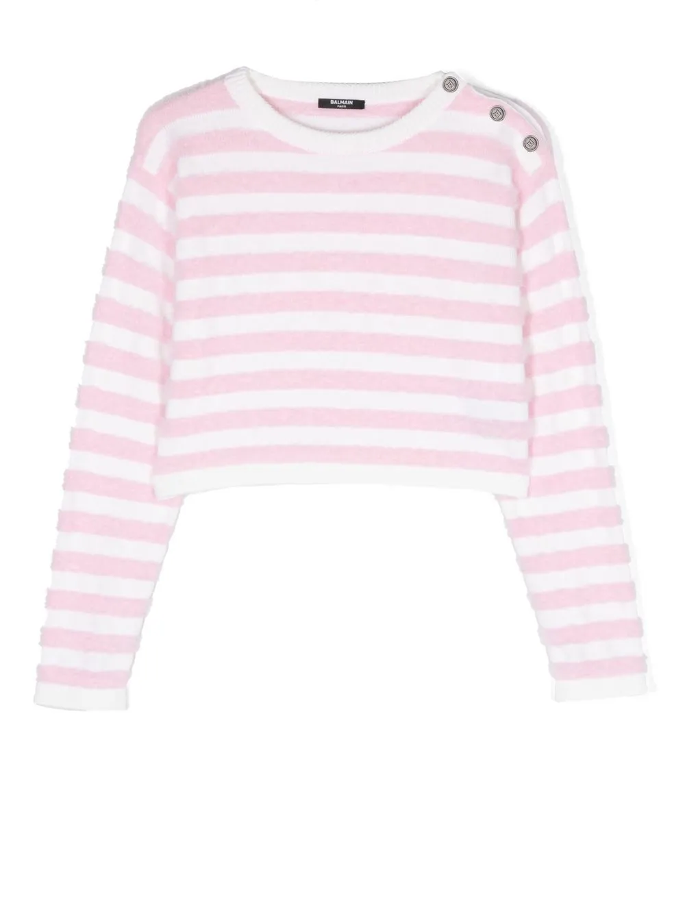 

Balmain Kids suéter con cuello redondo - Blanco