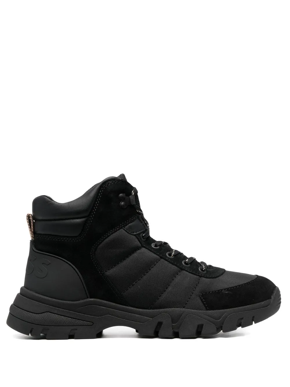 

BOSS botas de montaña con logo en relieve - Negro