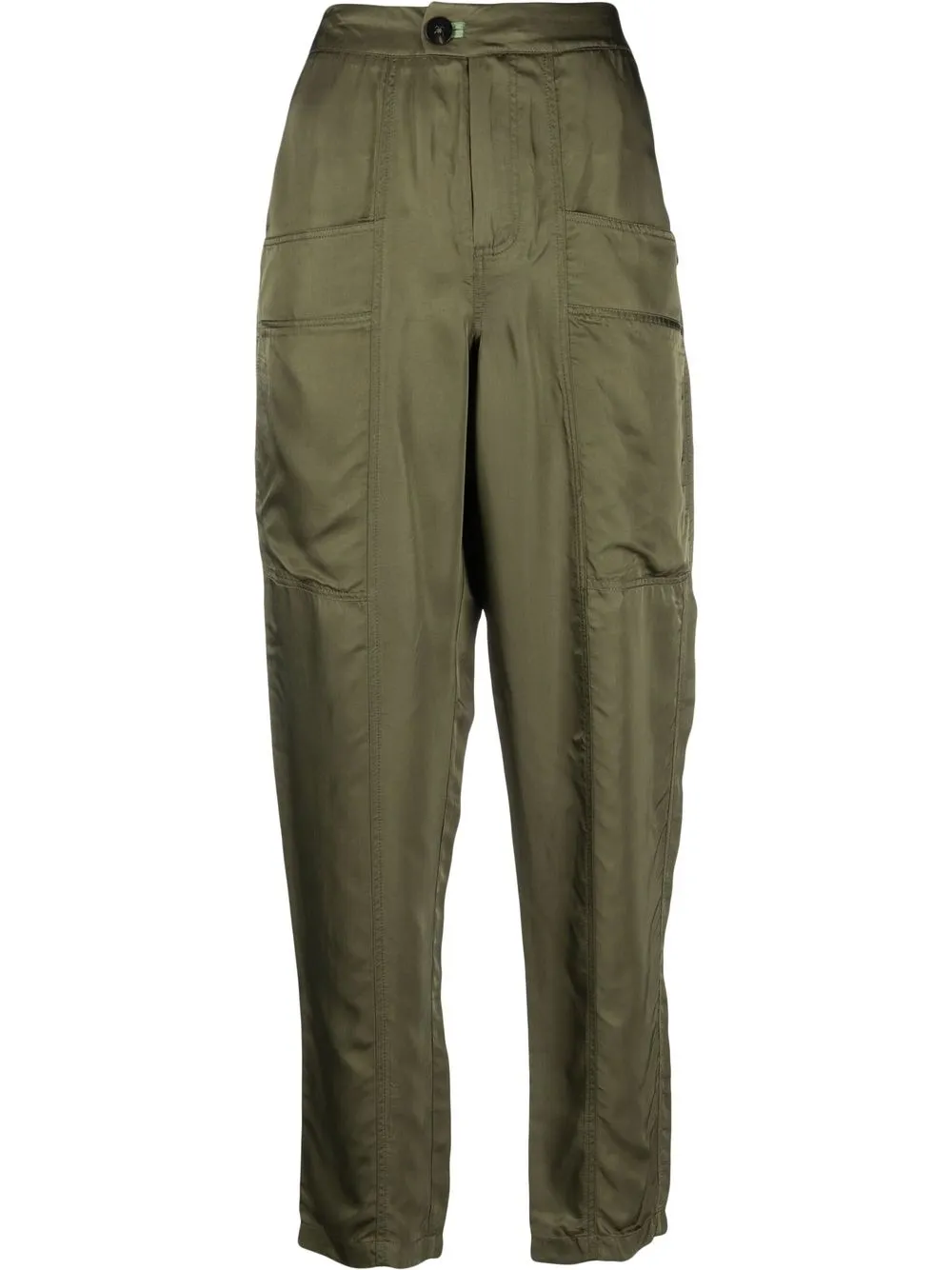 

Scotch & Soda pantalones ajustados de tiro alto - Verde