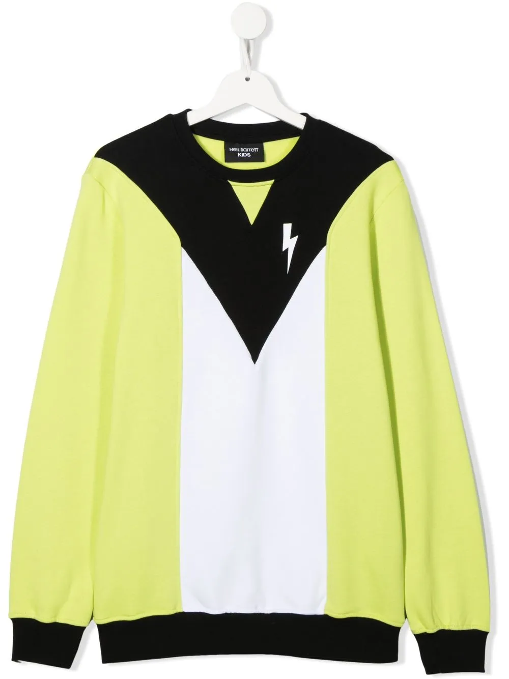 

Neil Barrett Kids TEEN colour-block crew-neck sweatshirt - Green