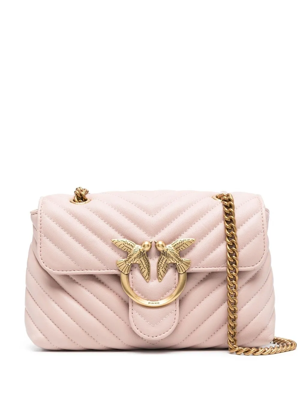 

PINKO Love chevron-stitched satchel