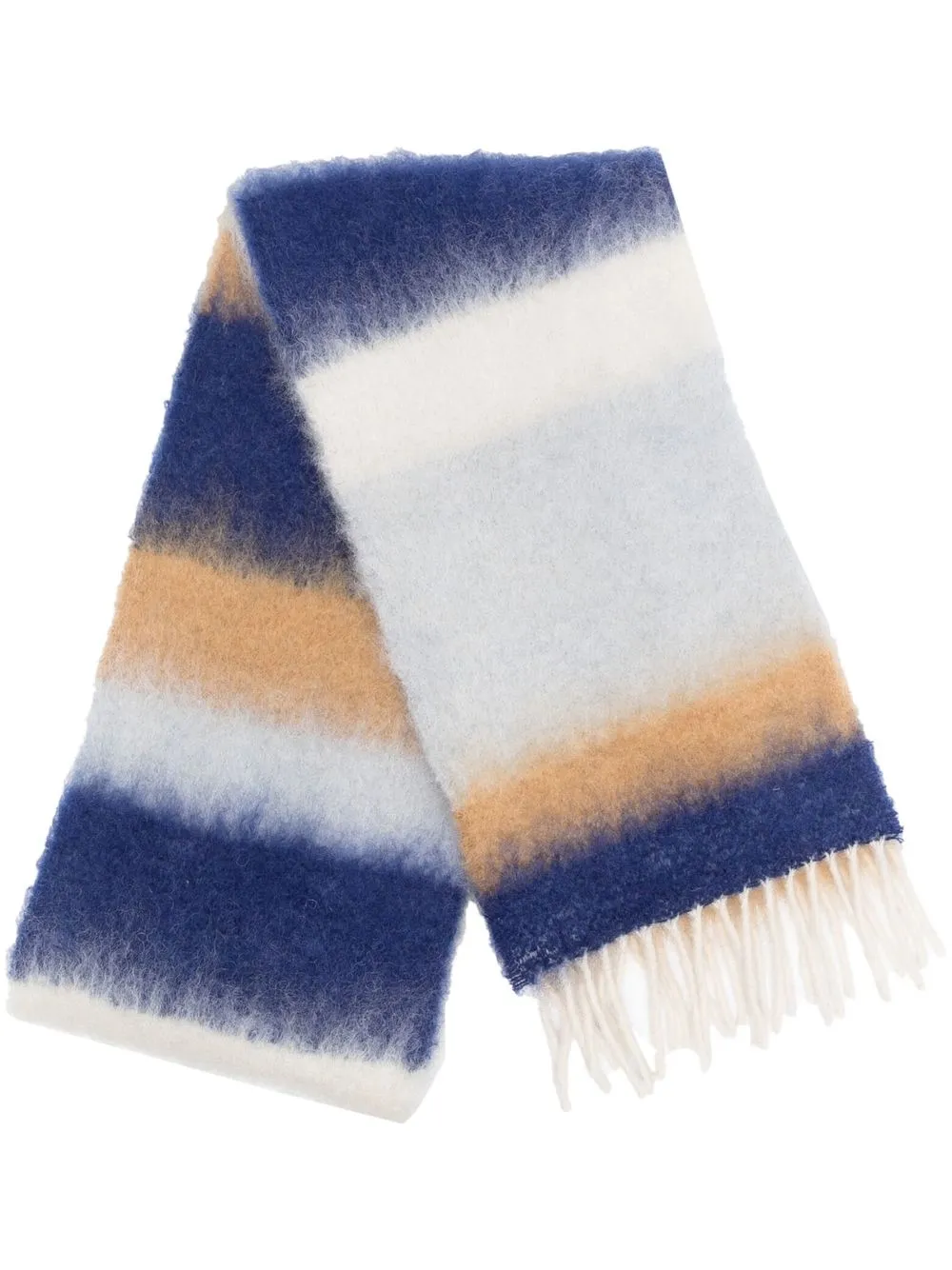 

LOEWE fringed colour-block scarf - Blue