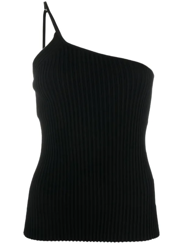 Helmut Lang リブニット ワンショルダー トップ - Farfetch