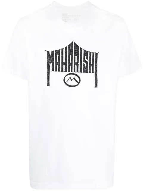 Maharishi logo-print organic cotton T-shirt