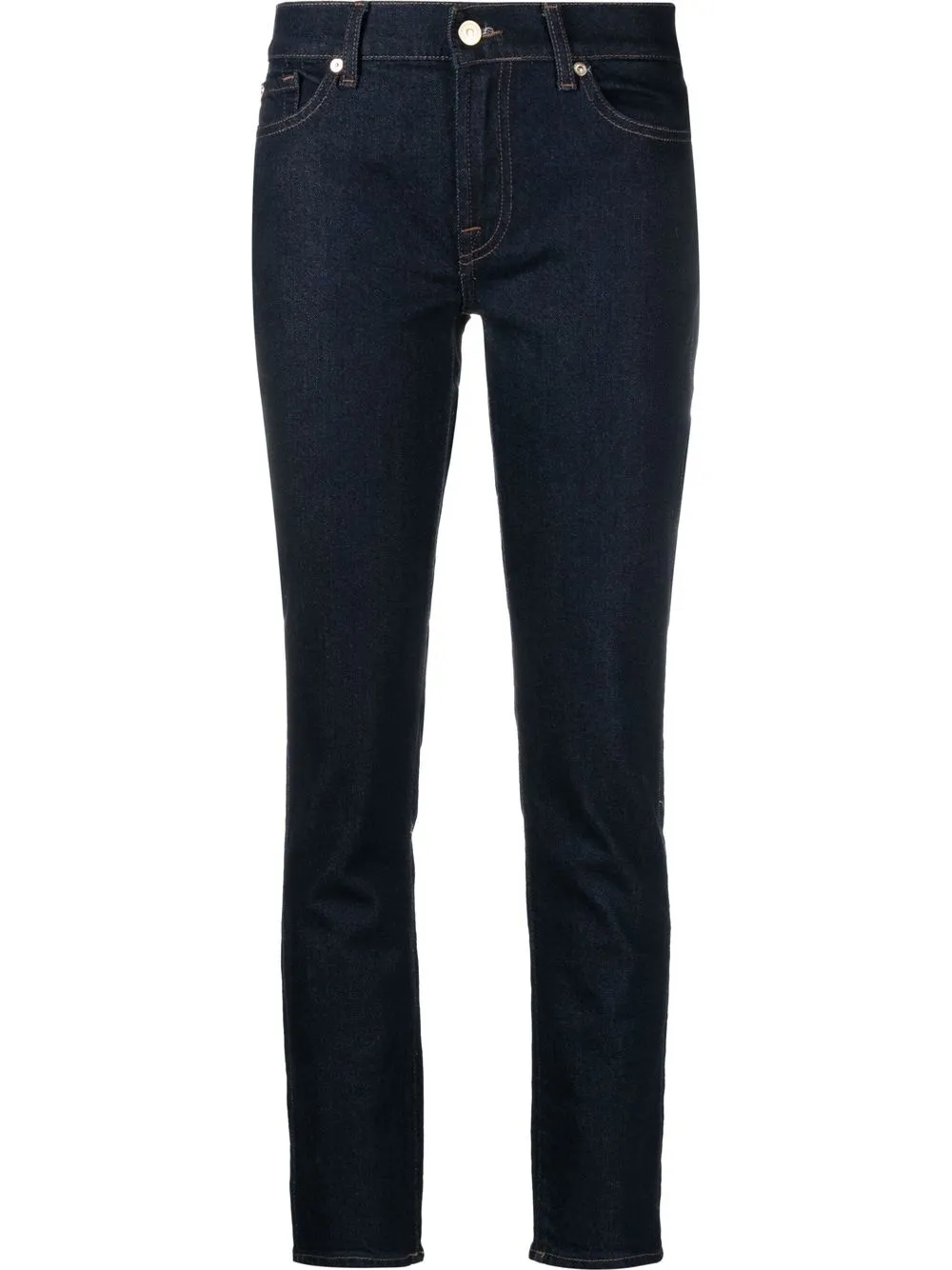 

7 For All Mankind skinny jeans con tiro medio - Azul