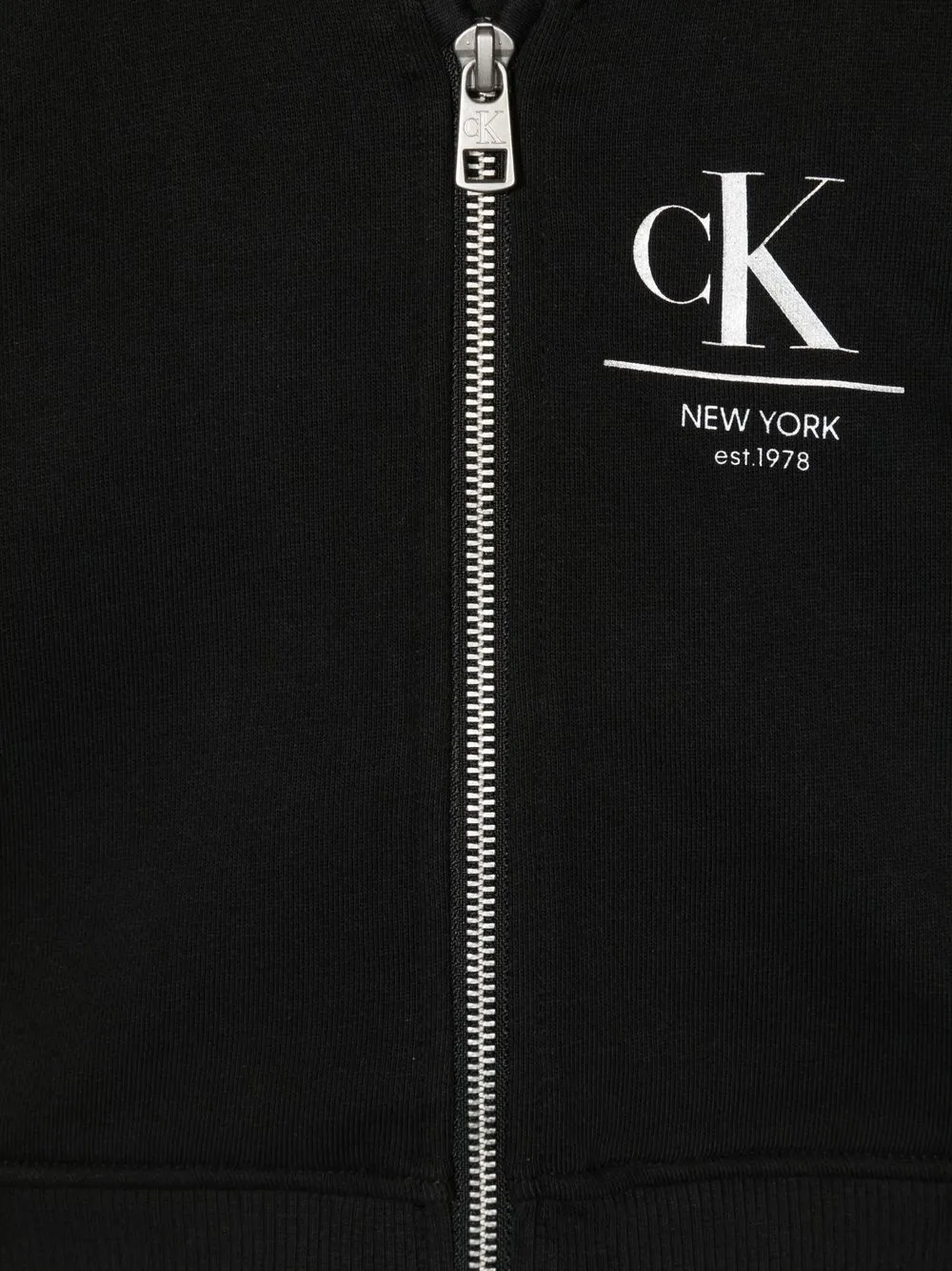  Calvin Klein Kids Hoodie Mit Logo Print   Schwarz 