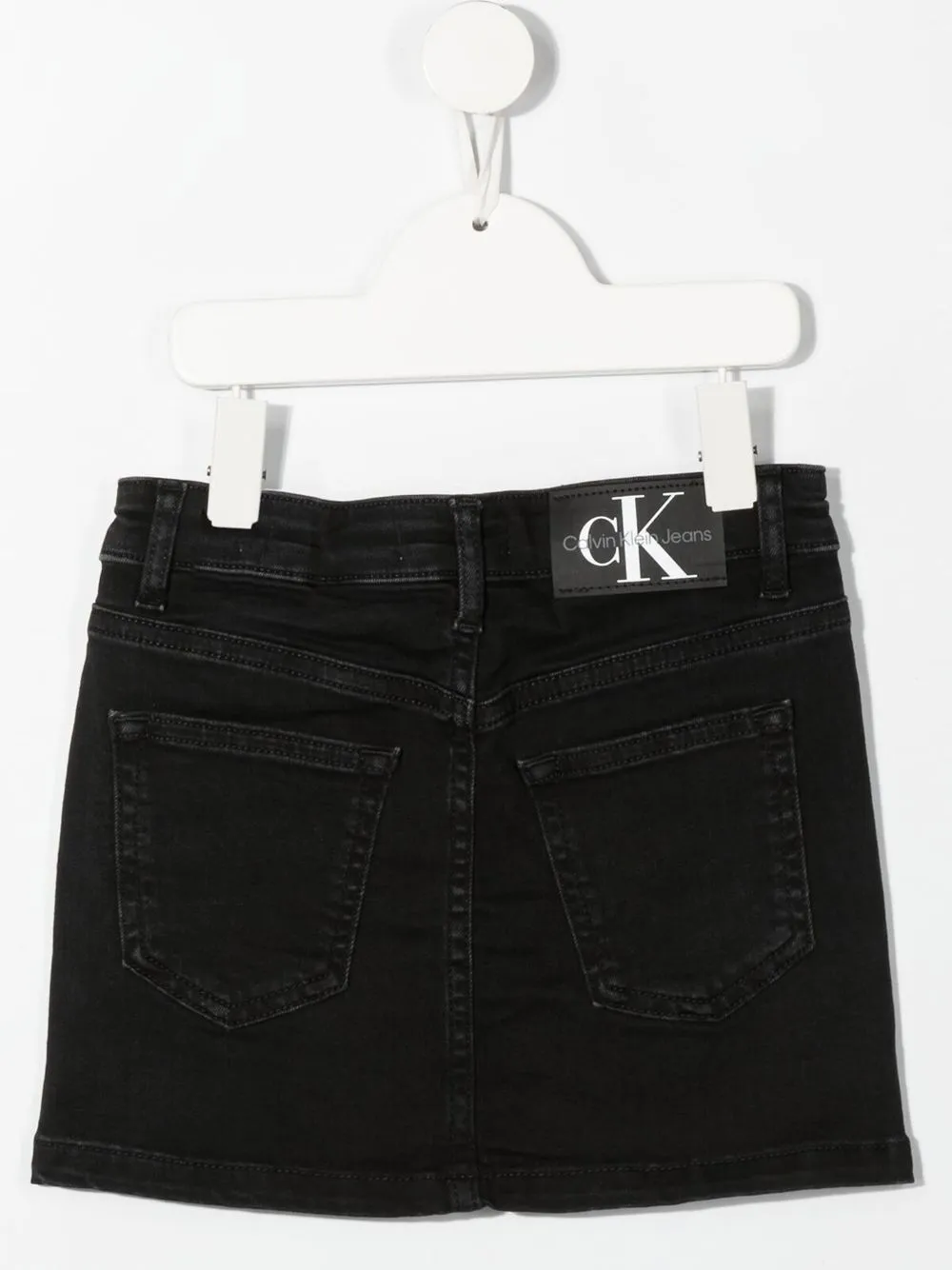 Calvin Klein Kids Spijkerrok met logo-applicatie - Zwart