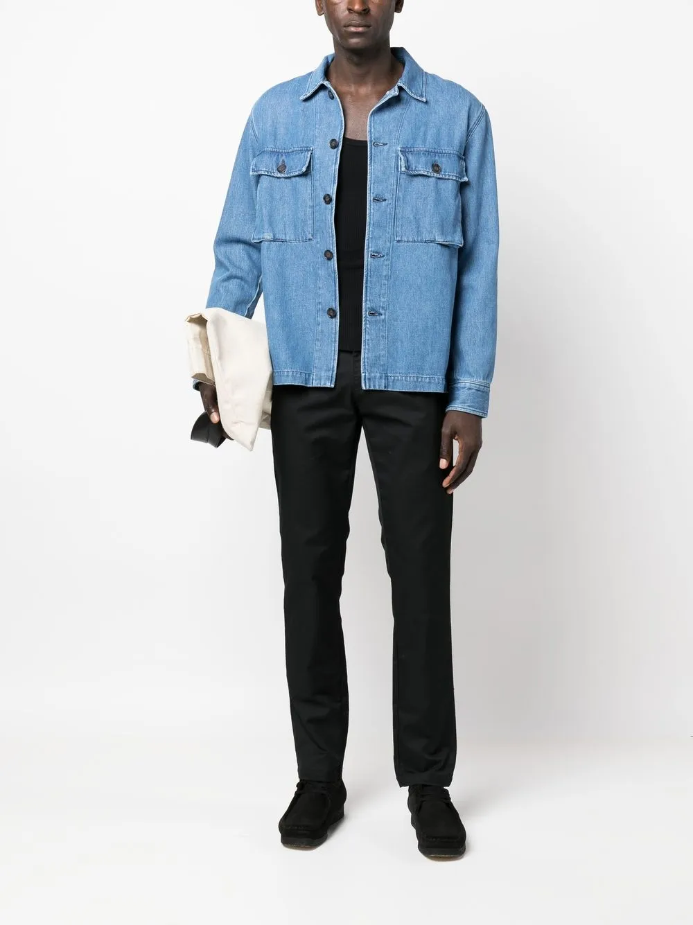 Officine Generale Denim overhemd - Blauw