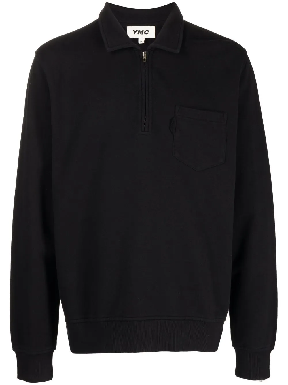 ymc black sugden cotton sweatshirt