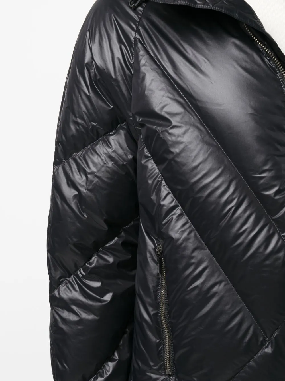 Theory Zipup Padded Down Jacket In Black ModeSens