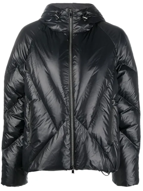 zip-up padded down jacket
