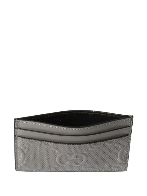 Grigio Farfetch Uomo Accessori Borse Portafogli e portamonete Portacarte Portacarte con monogramma GG 