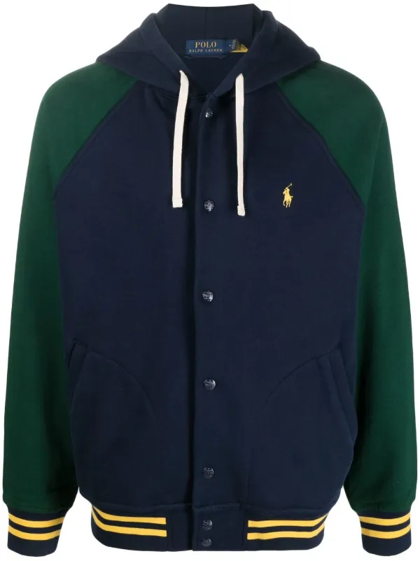 Polo Ralph Lauren Hooded jersey-fleece Baseball Jacket - Farfetch