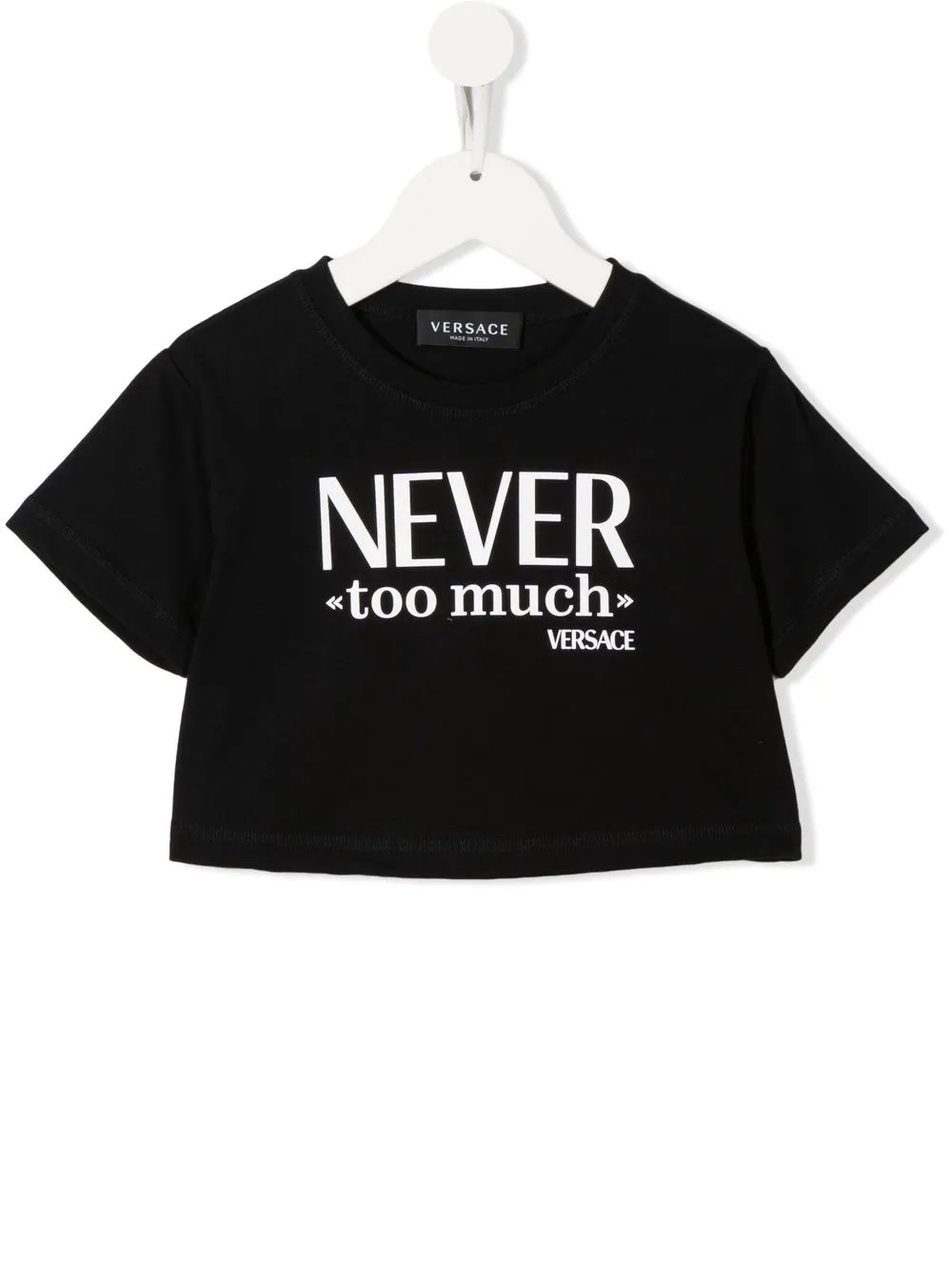 

Versace Kids playera con eslogan y cuello redondo - Negro