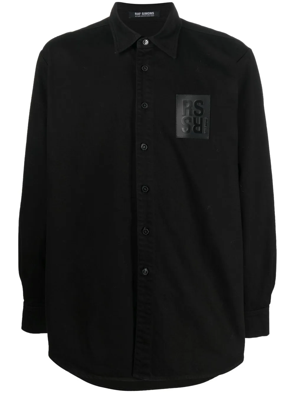 

Raf Simons camisa con parche del logo - Negro