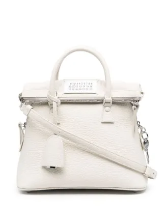 【24AW NEW】Maison Margiela/ 5AC ミニ バッグ / White 5AC Mini leather tote in white - Maison Margiela | Mytheresa