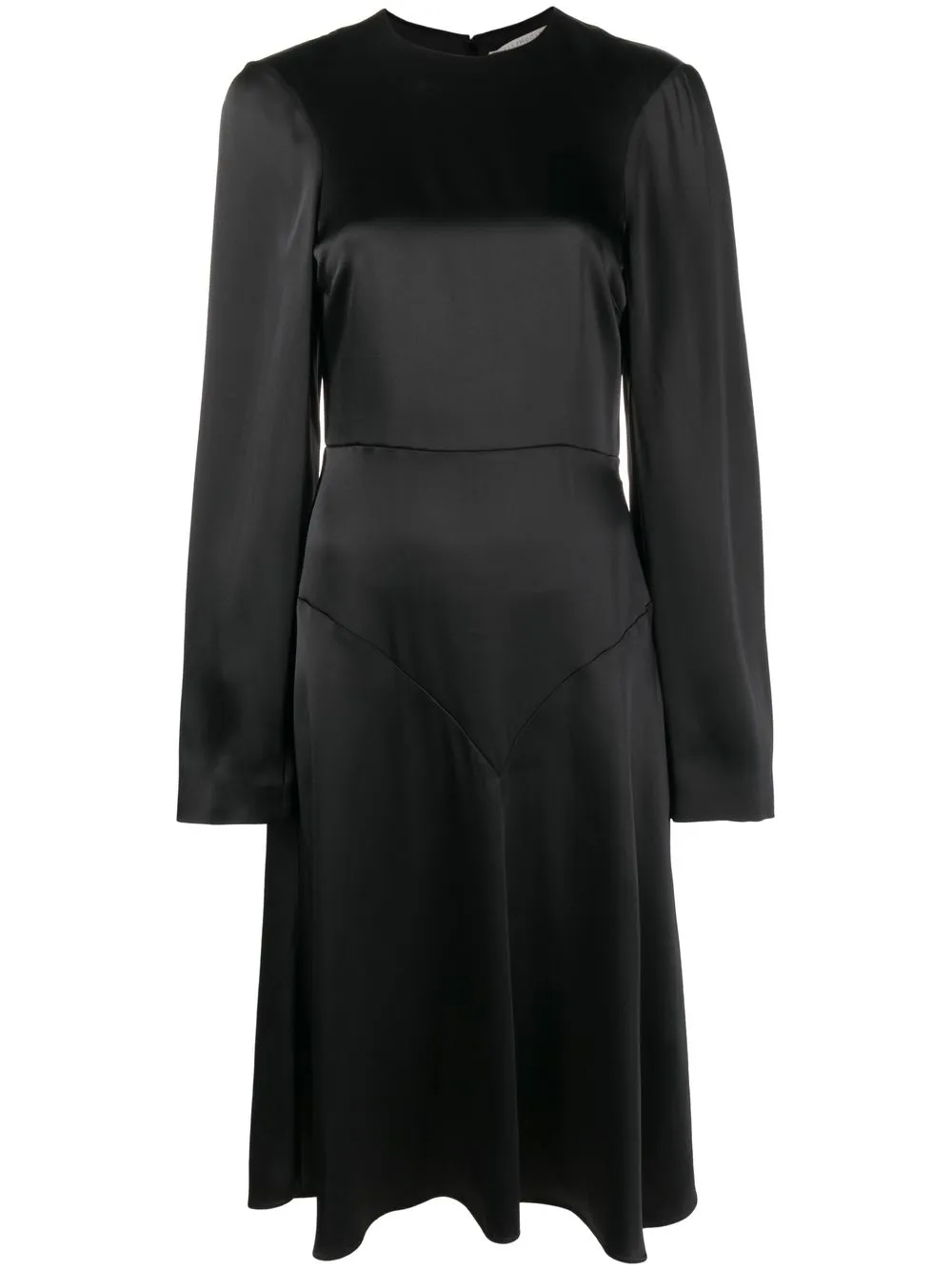 

Stella McCartney long-sleeve satin midi dress - Black