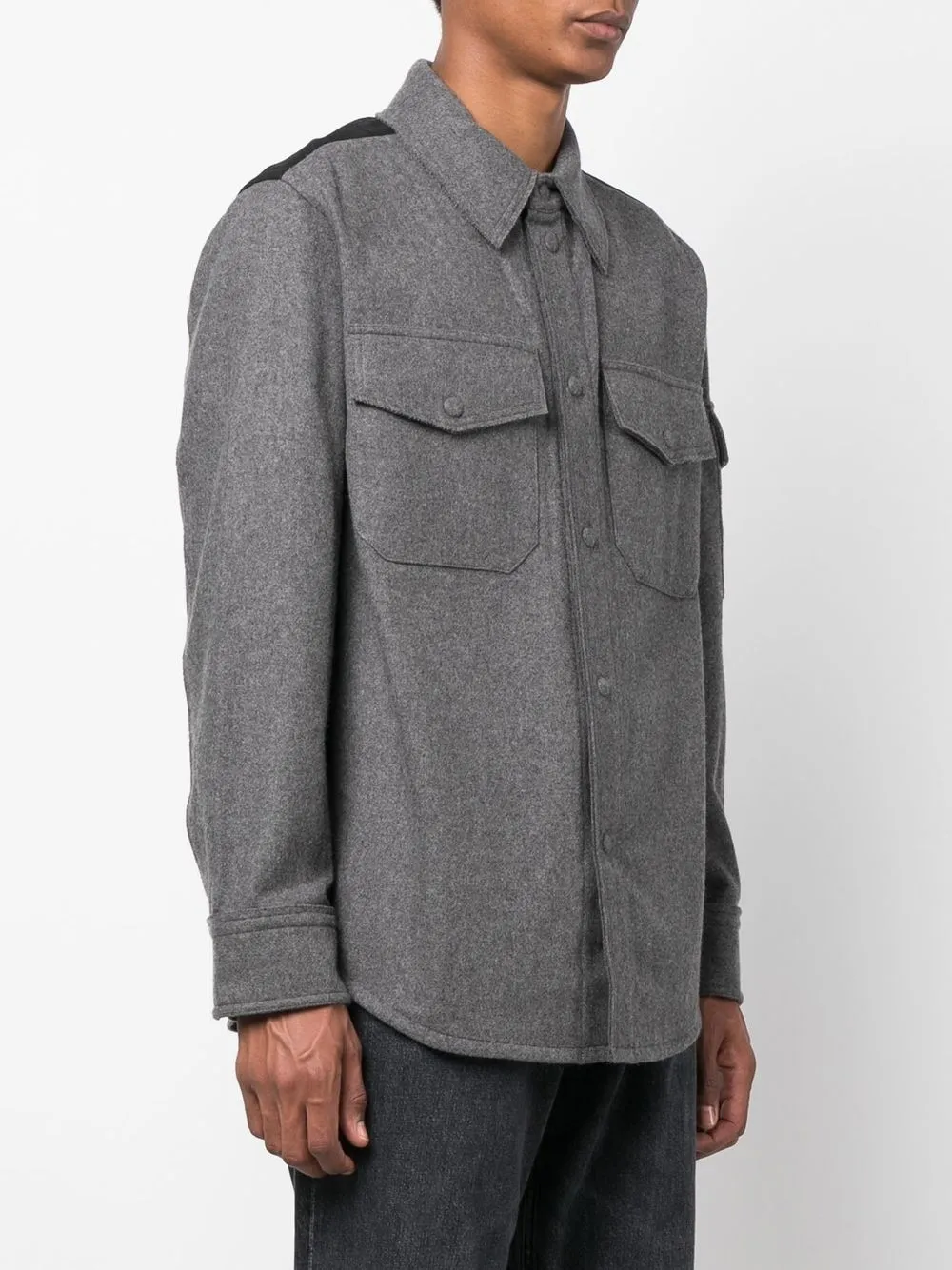  Helmut Lang Langärmeliges Hemd   Grau 