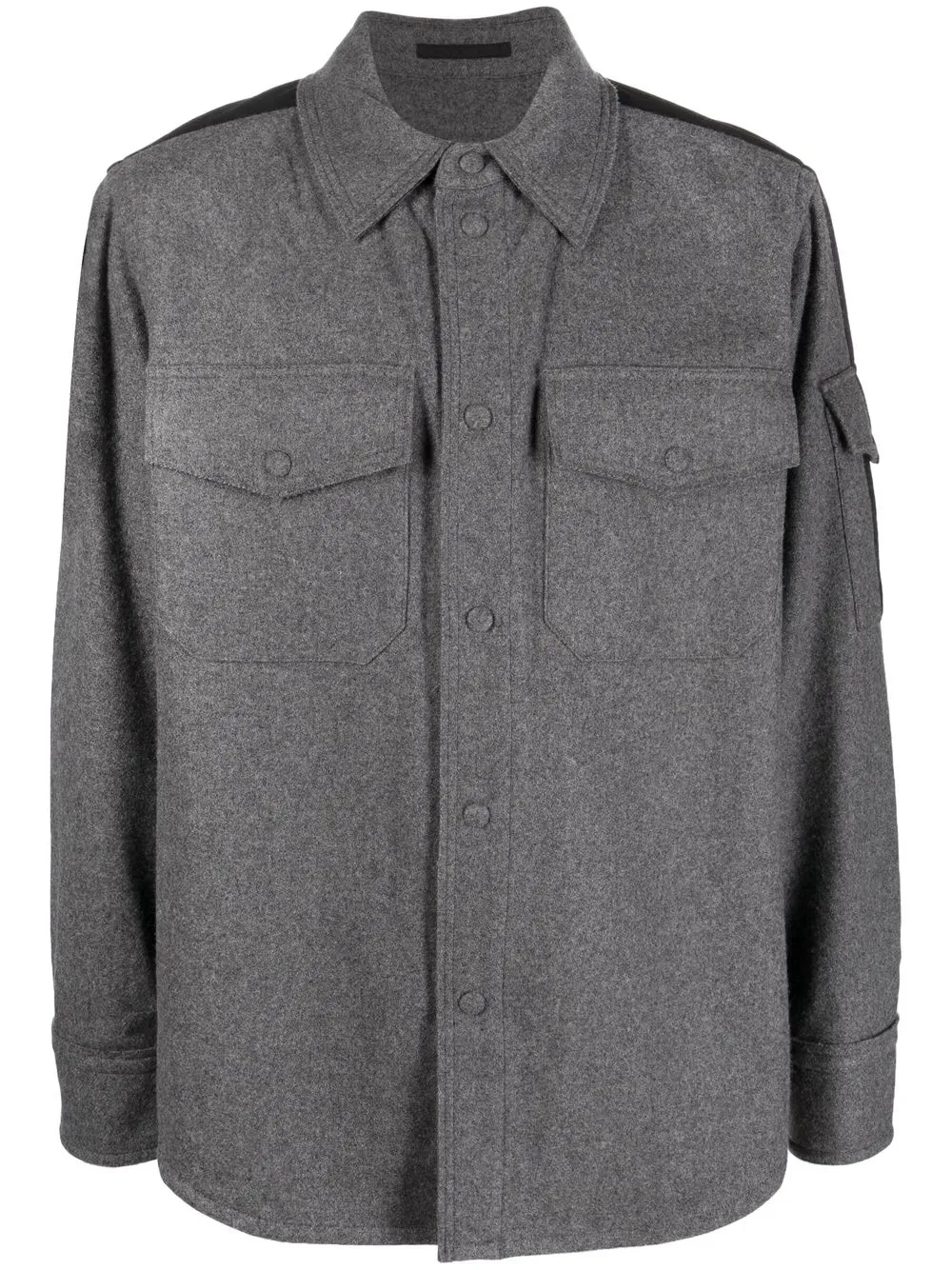 

Helmut Lang camisa manga larga con botones - Gris