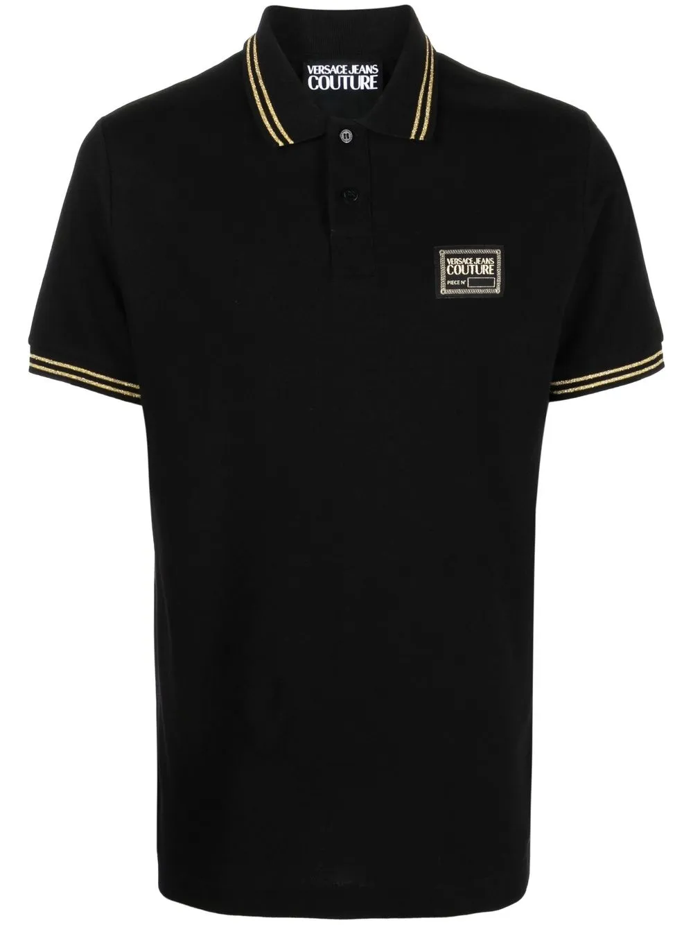 

Versace Jeans Couture playera tipo polo con logo estampado - Negro