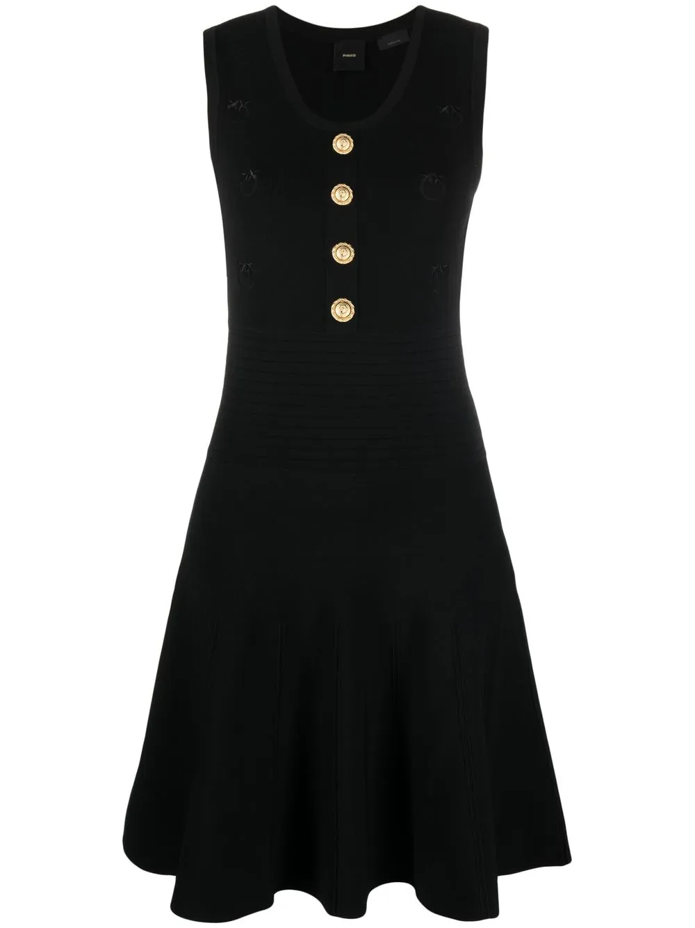 

PINKO vestido tejido con botones - Negro