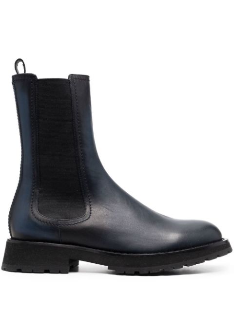 Alexander McQueen elasticated leather boots Men