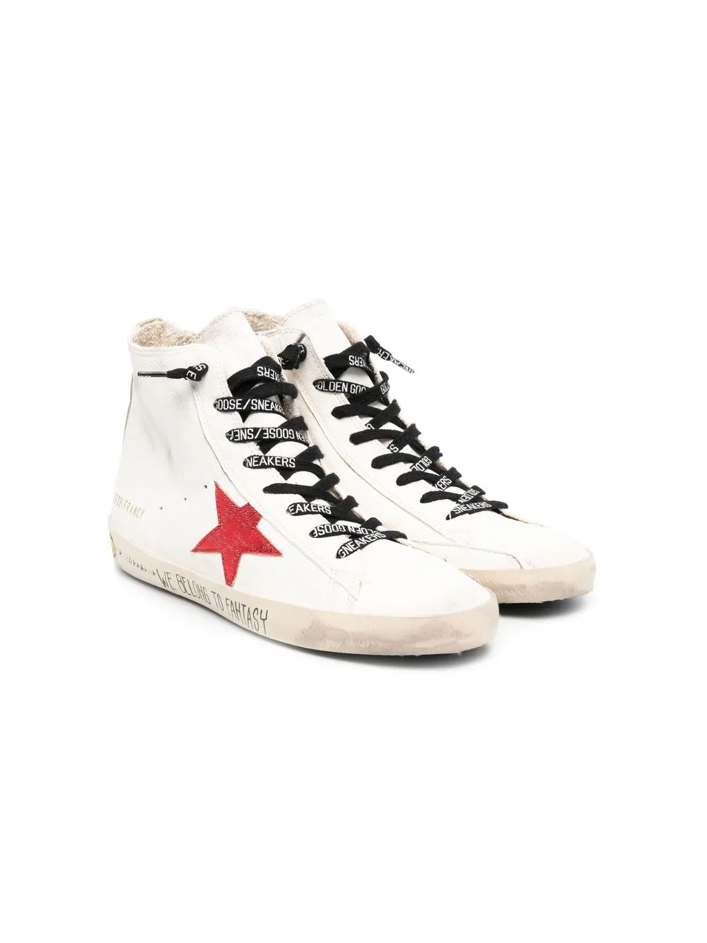 

Golden Goose Kids tenis altos Francy - Blanco